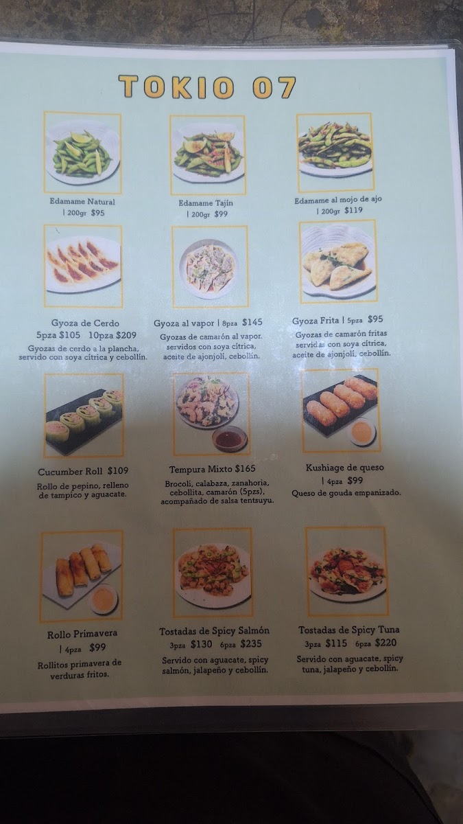 Tokio 07 Montejo Menu - Image 2