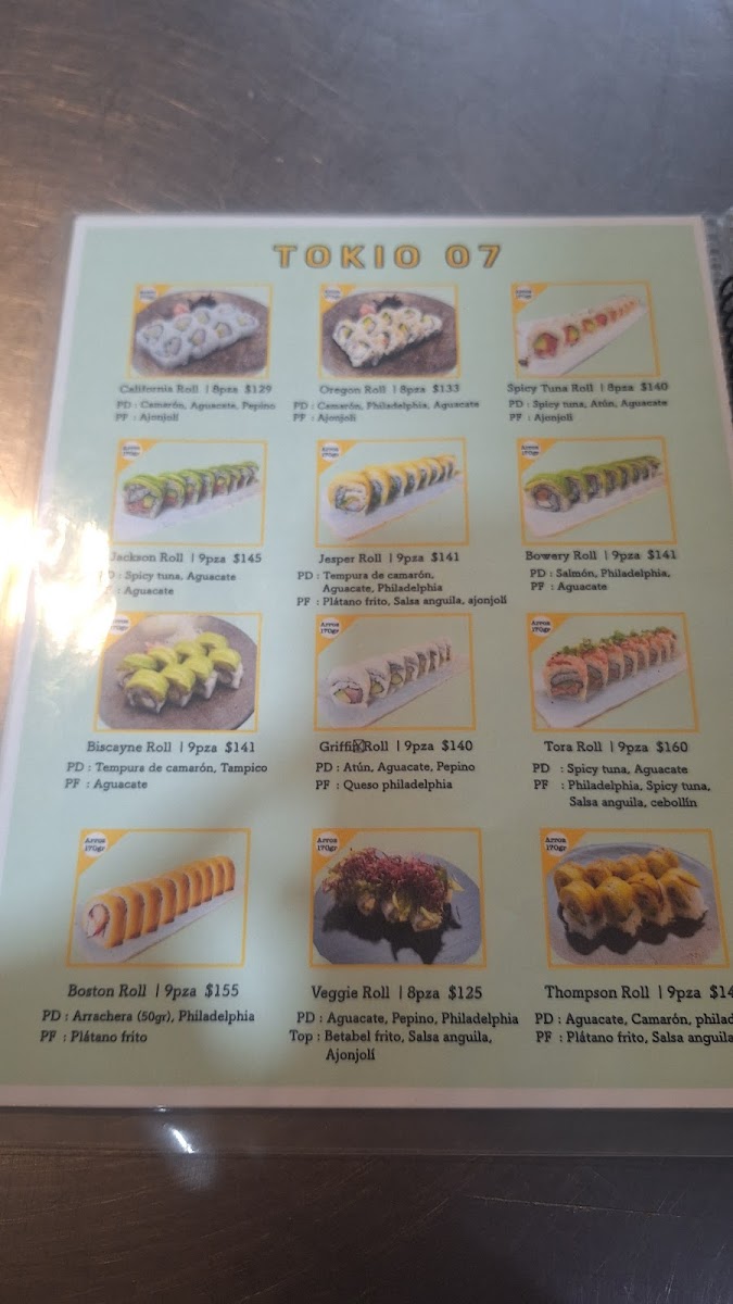 Tokio 07 Montejo Menu - Image 6